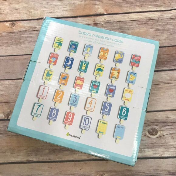 Pearhead NEW NIB Baby's Milestone Cards Photo Prop Sharing Pictures Baby Book - Picture 4 of 4